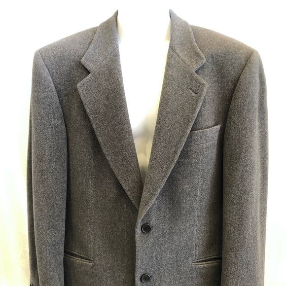 HUGO BOSS Charcoal Heather Gray Apollon Angora Wool Cashmere Sport Coat 40R - Picture 1 of 8